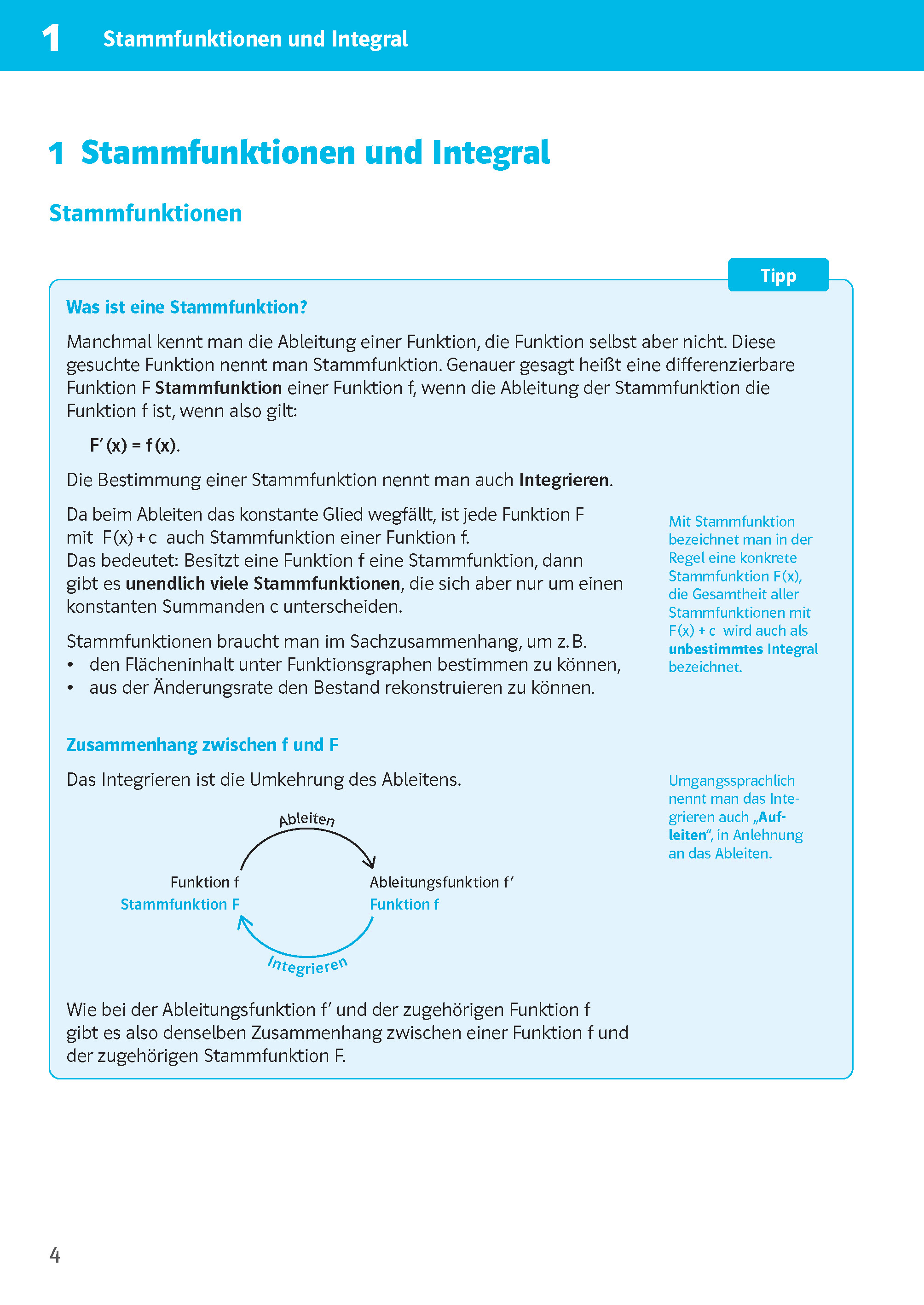 Klett Sicher im Abi 10-Minuten-Training Mathematik Integralrechnung